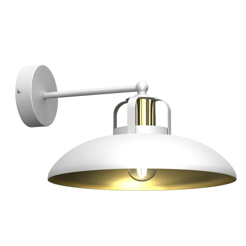 Lampa ścienna kinkiet FELIX MLP7702 Milagro 1xE27 Metal Biel / Złoto Cena promocyjna