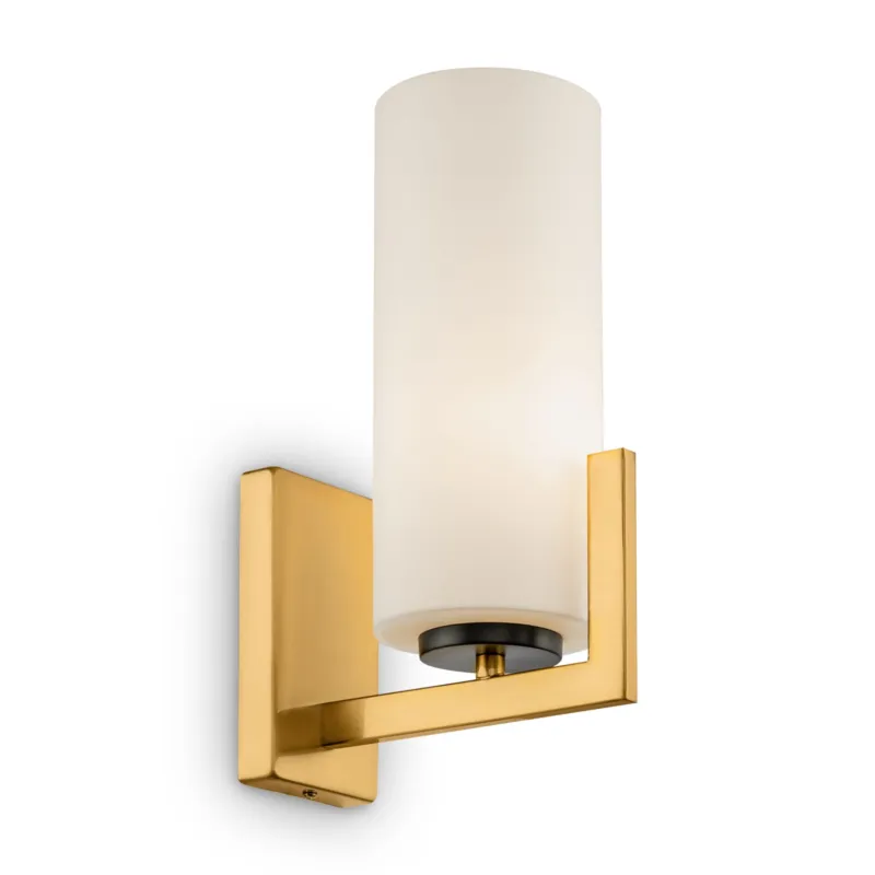 Hit cenowy Lampa ścienna kinkiet Fortano MOD089WL-01BS Maytoni E27x40W Metal/Szkło Czerń i mosiądz/Biały