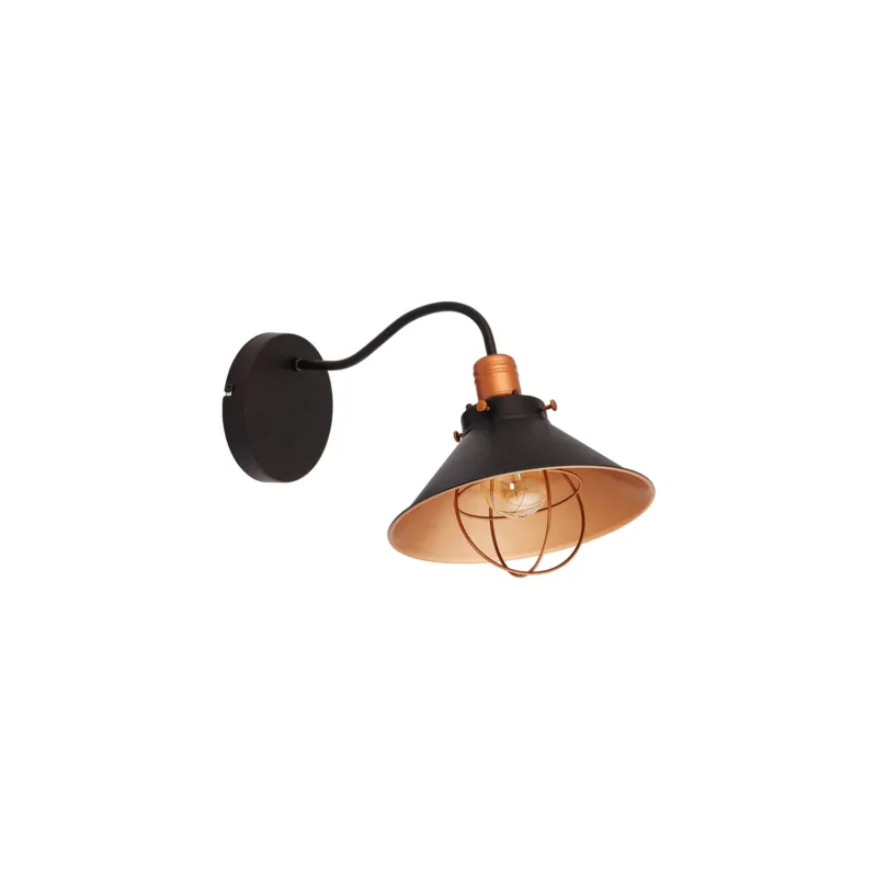 Bezpieczna płatność Lampa ścienna kinkiet GARRET 6442 Nowodvorski 1x25W E27 Stal lakierowana Czekoladowy