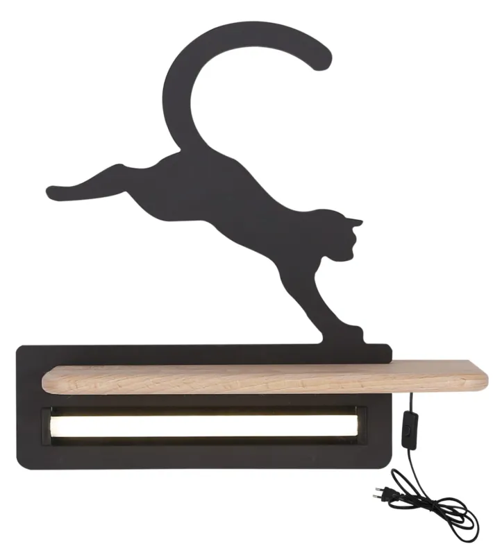 Oferta Kinkiet Candellux Cat 21 czarny LED dla dzieci