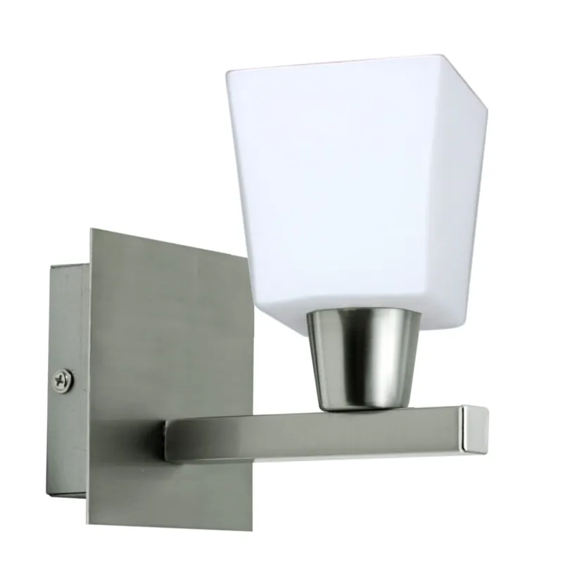 Oferta Kinkiet Candellux Maxim satynowy z białym kloszem 1×E14