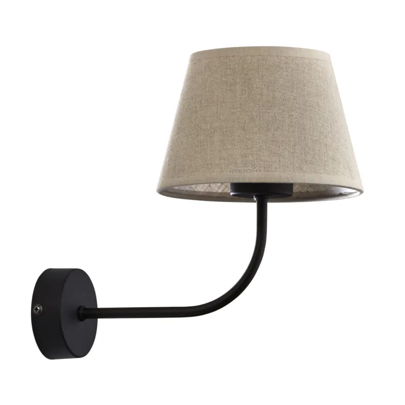 Kinkiet Chicago Linen Czarny 1x E27 - TK Lighting Okazja