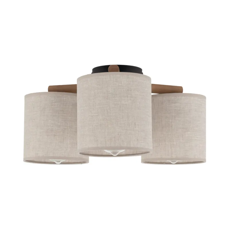 Kup online Kinkiet Deva Nature Czarny, Sosna 3x E27 - TK Lighting