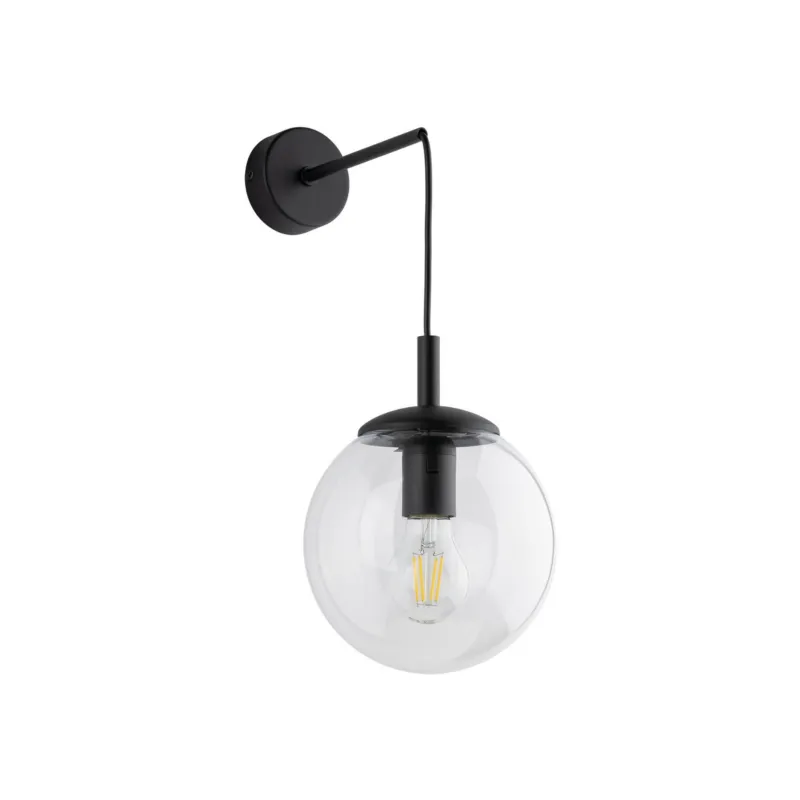 Kinkiet Esme Transparent Czarny 1x E27 - TK Lighting Popularny