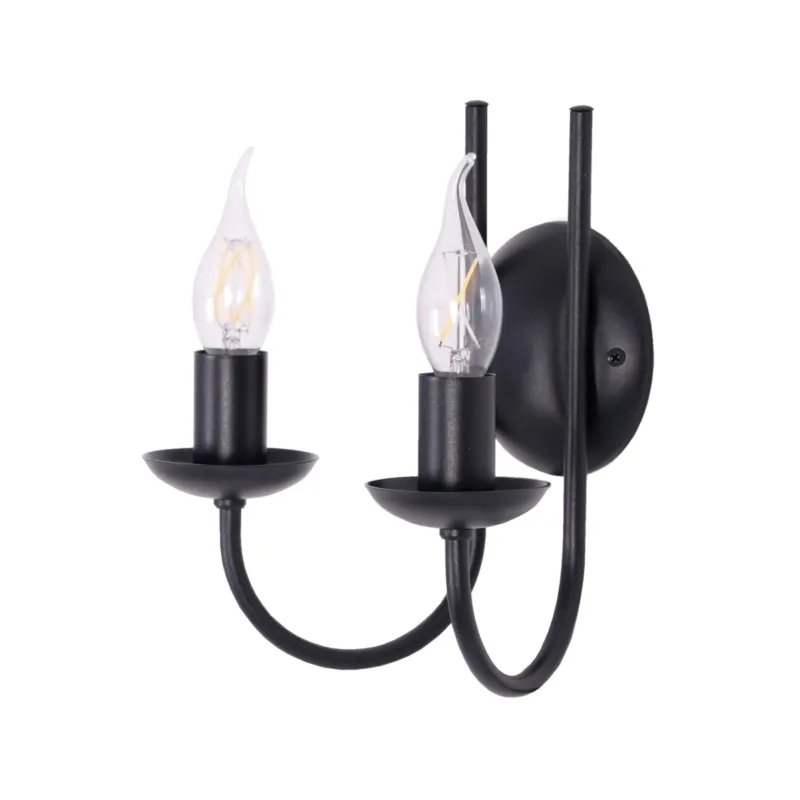 Cena promocyjna Kinkiet HARIS K-4973 Czarny 2 źr., E14, 10W LED - Kaja