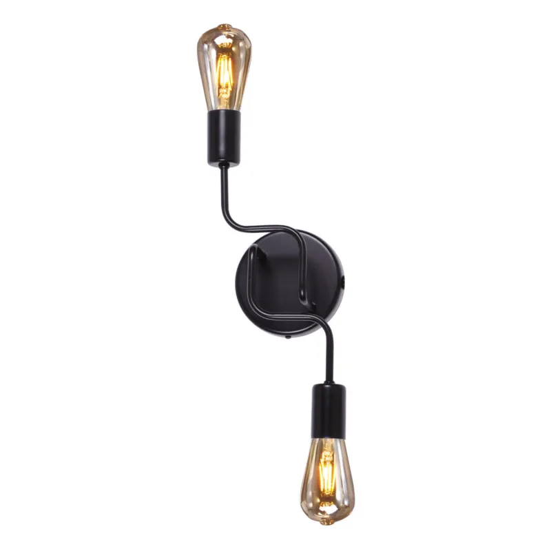 Kinkiet SKADI K-3895 Czarny 2 źr., E27, 15W LED - Kaja Wyjątkowa oferta