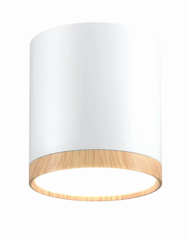 Spot Candellux Lampa biały z drewnianym wykończeniem LED Nowość