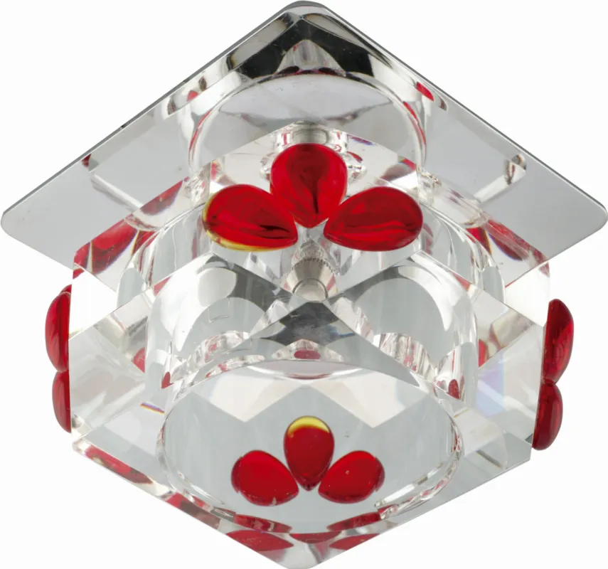 Spot Candellux SK-49 chromowy z czerwonymi łezkami G4 Premium