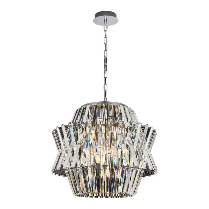 Żyrandol CROWN CHROME 12xE14 Hit sprzedaży