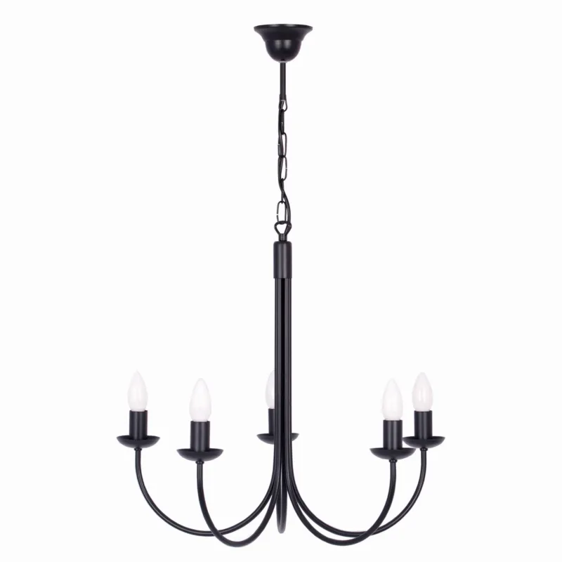 Oferta czasowa Żyrandol HARIS K-4971 Czarny 5 źr., E14, 10W LED - Kaja
