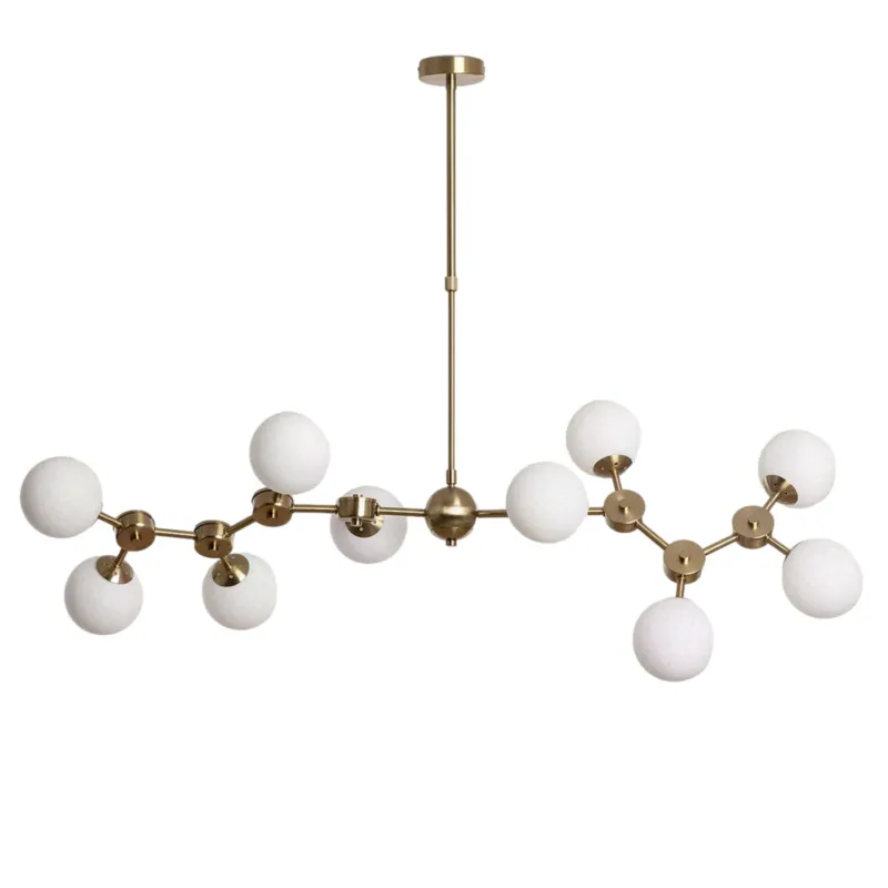 Żyrandol Złoty Lampa wisząca szklane Kule 125cm Abruzzo Gambino 10xE27 Do wyczerpania zapasów