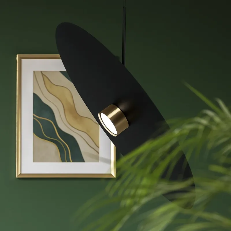 Nowy Lampa wisząca BURGAS K-5458 Czarny, złoty 1 źr., GX53, 10W LED - Kaja