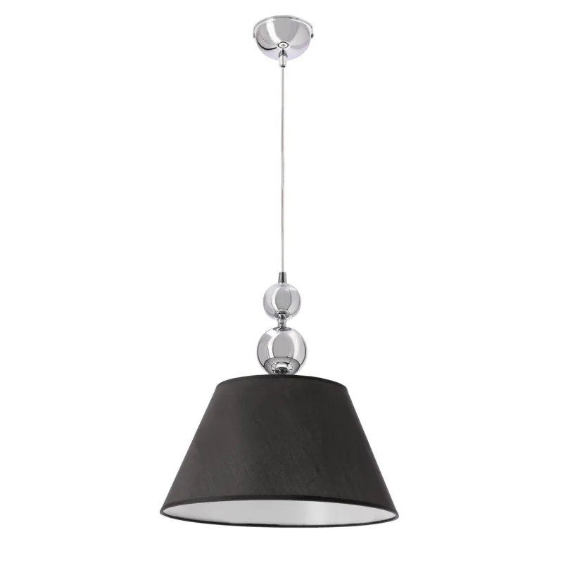 Łatwy zwrot Lampa wisząca Candellux Aral czarna z czarnym abażurem 1×E27