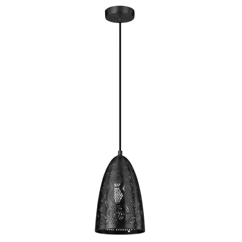 Popularny Lampa wisząca Candellux Bene czarna ażurowa 1×E27