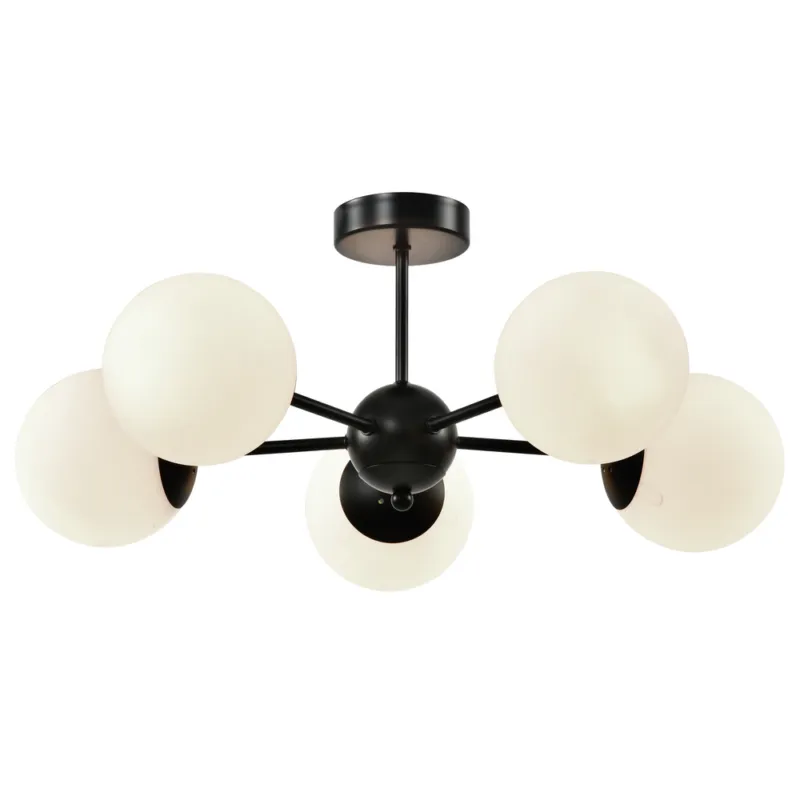 Najlepsza cena Lampa wisząca Candellux Calari czarna 5×E14