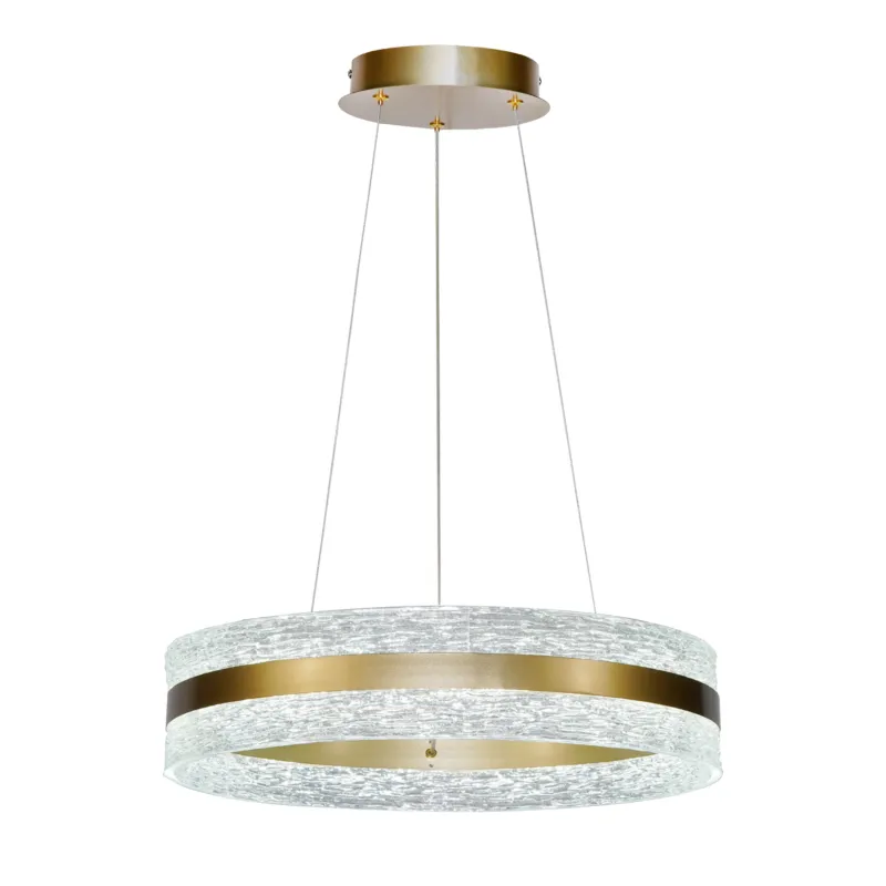 Lampa wisząca Candellux Castillo złota z kryształkami 2×LED Tani