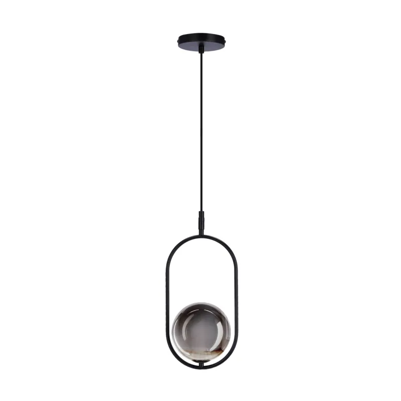 Taniej Lampa wisząca Candellux Cordel czarna szklany klosz 1×G9