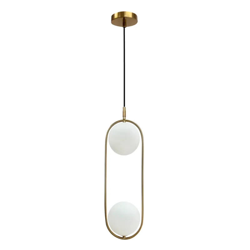 Lampa wisząca Candellux Cordel złota ze szklanym kloszem 2×G9 Zamów teraz