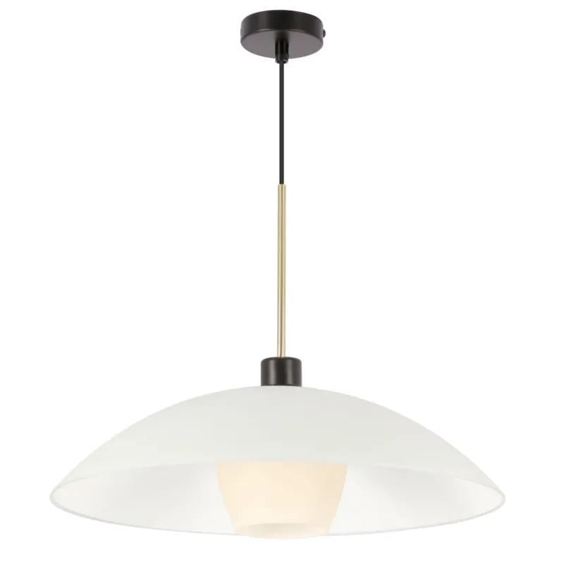 Rabat Lampa wisząca Candellux Duetto biała z białym kloszem E27