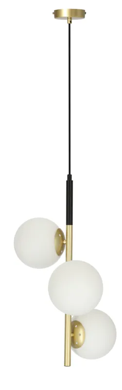 Lampa wisząca Candellux Duo czarna matowa ze złotym 3×E14 Nowość