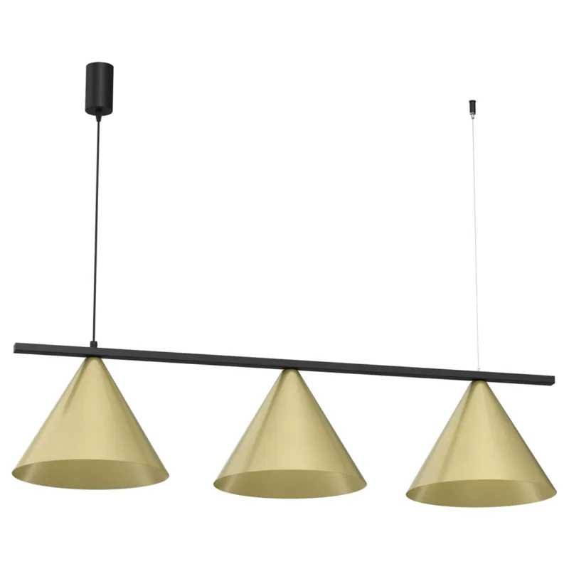 Dodaj do koszyka Lampa wisząca CAPITAL CZARNY-ZŁOTY 3XGX53