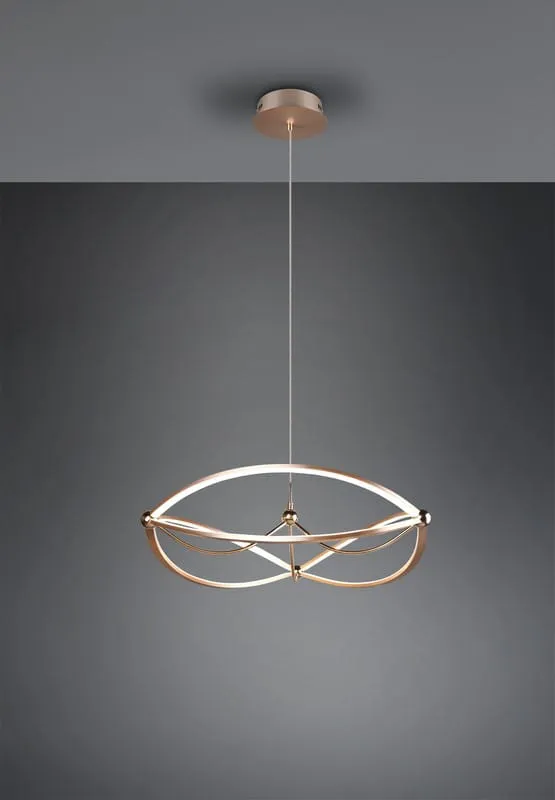 Wysoka jakość Lampa wisząca Charivari złoty i odcienie złota LED zintegrowany 321210108 - Trio