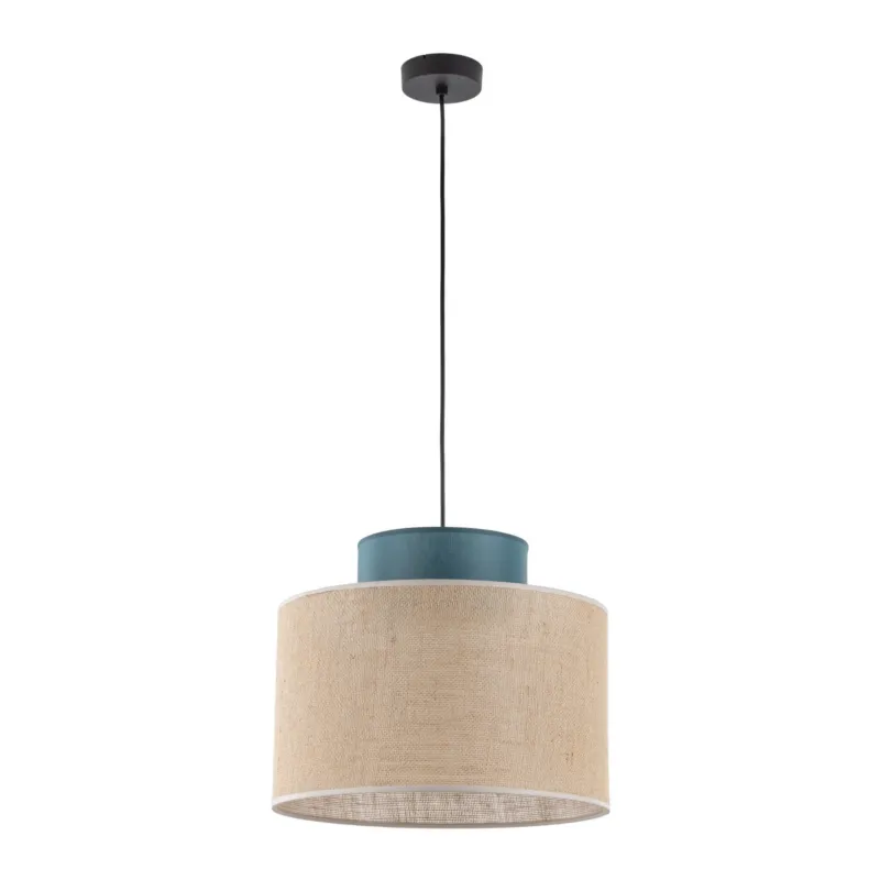 Łatwy zwrot Lampa wisząca Duo Juta Green 1x E27 - TK Lighting