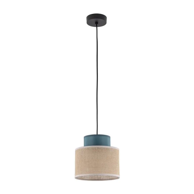 Lampa wisząca Duo Juta Green 1x E27 - TK Lighting Premium