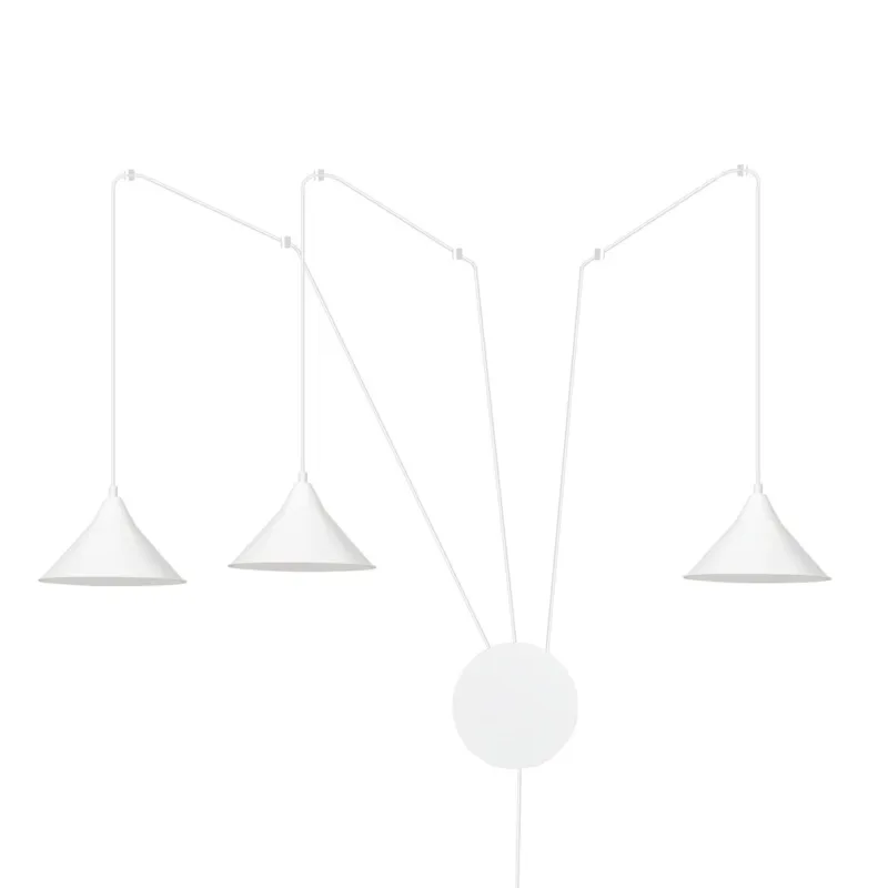 Hit sprzedaży Lampa wisząca Emibig Abramo 3 biała 3×E27