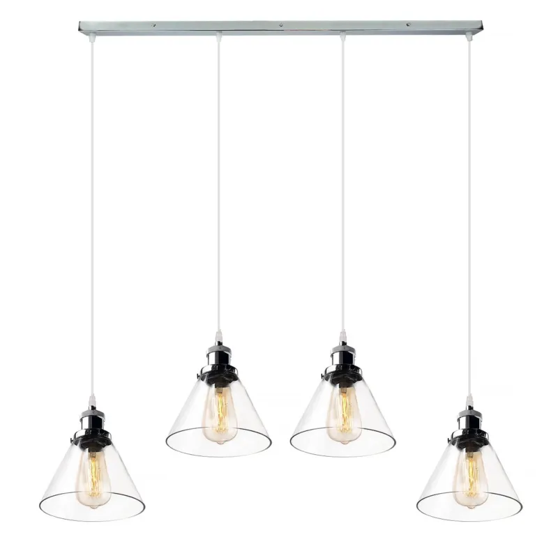 Popularny Żyrandol New York Loft chrom, transparentny 113 cm - Altavola