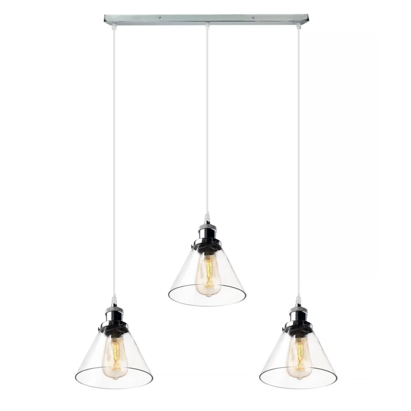 Ograniczona ilość Żyrandol New York Loft chrom, transparentny 73 cm - Altavola