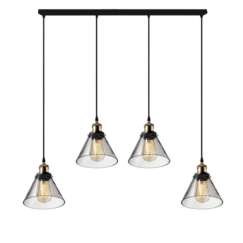 Wyjątkowa oferta Żyrandol New York Loft mosiądz, dymny 113 cm - Altavola
