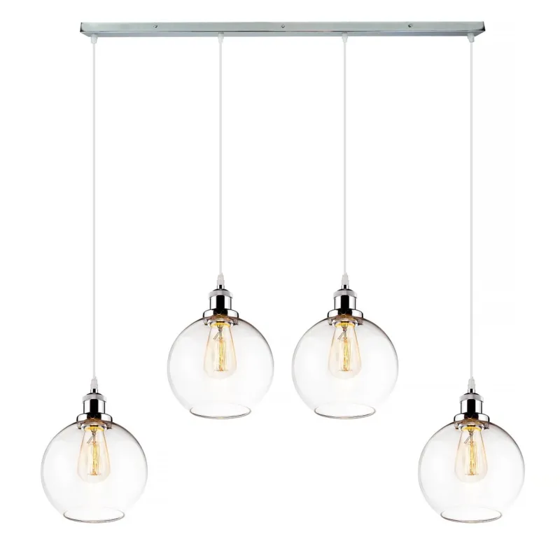 Oferta limitowana Żyrandol New York Loft transparentny +chrom 20 cm - Altavola