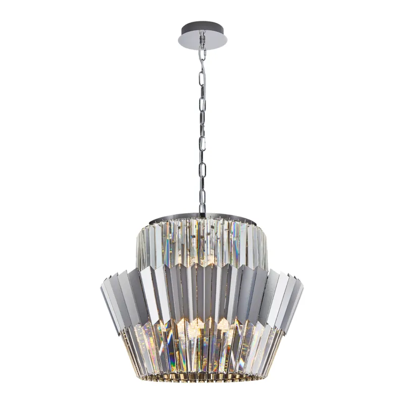 Żyrandol DONNA CHROME 12xE14 Wysoka jakość