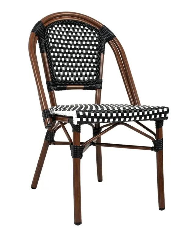 Krzesło ogrodowe CAFE PARIS brązowe rattan – King Home Premium