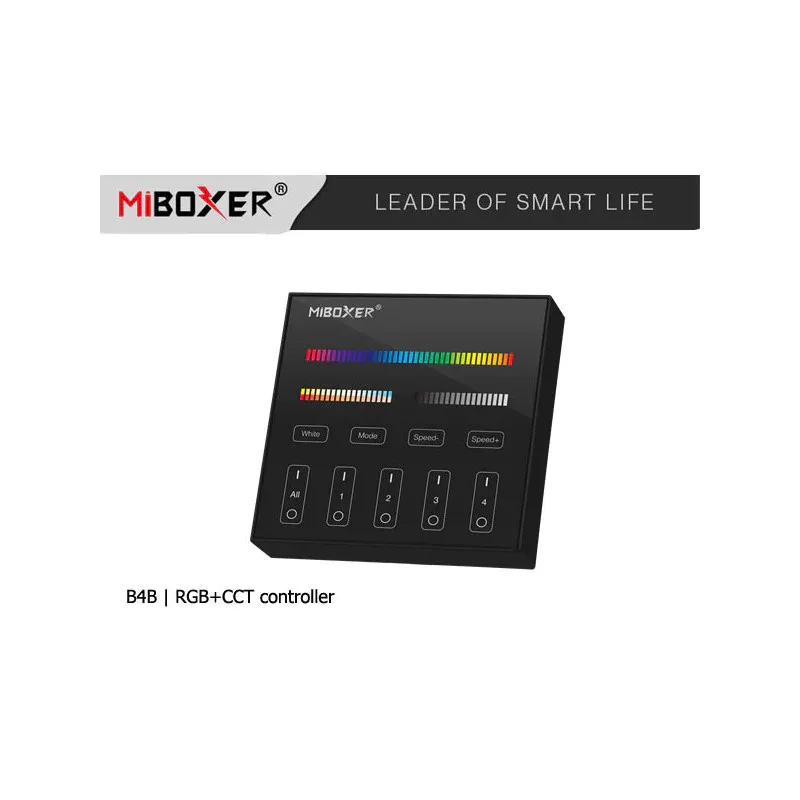 Sprawdź teraz Mi.light Panel Naścienny 4-Strefowy Rgb+Ww+Cw Czarny