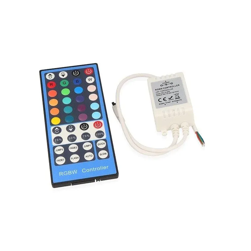 *Led Line™ Kontroler Led Rgbw Ir 12V 8A + Pilot 40 Przyciskowy Premium