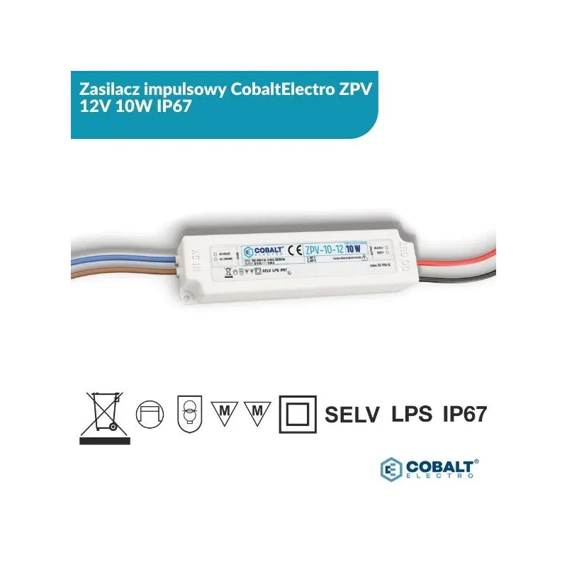 Zasilacz Impulsowy Cobaltelectro Zpv 12V 10W Ip67 Wysoka jakość