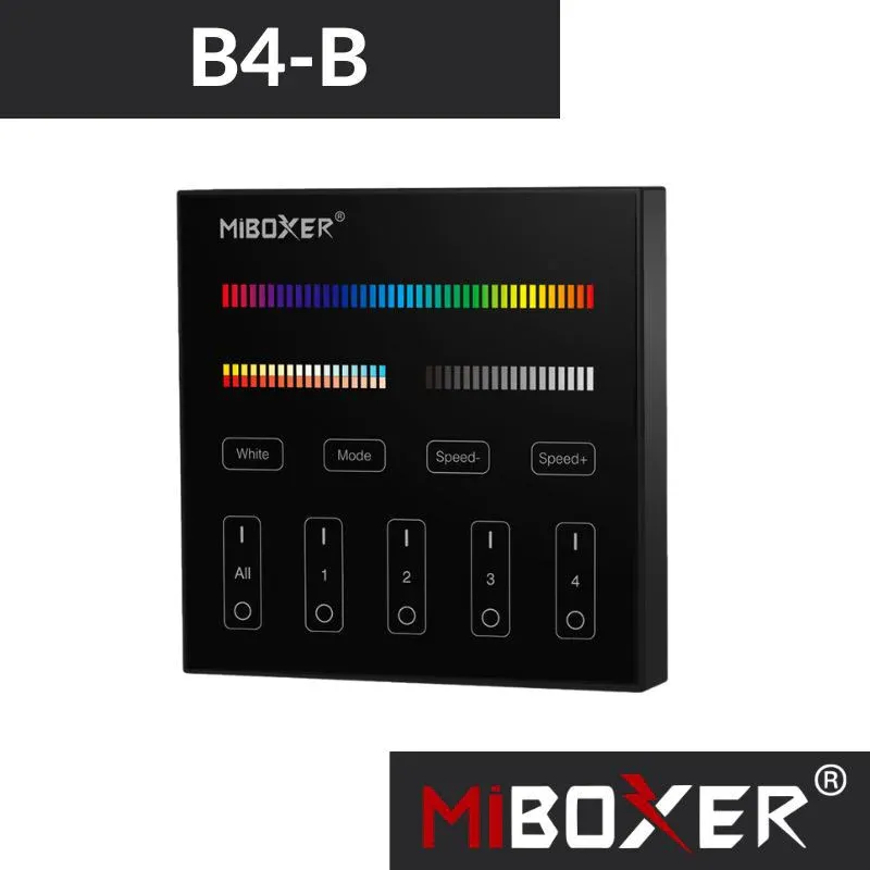 Dodaj do koszyka Sterownik Mi-Light B4-B 2Xaaa Rgb/Cct - 4 Strefy - Czarny