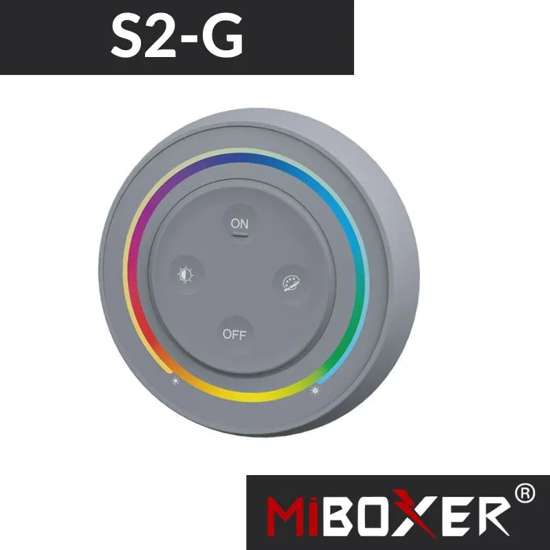 Panel Naścienny Rgb+Cct Okrągły 1-Strefowy 2Xaaa Szary S2-G Obniżka ceny