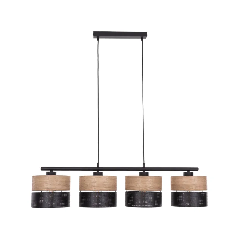 Darmowy zwrot Lampa wisząca z czterema kloszami na metalowej belce NICOL 4802 4xE27 TK Lighting