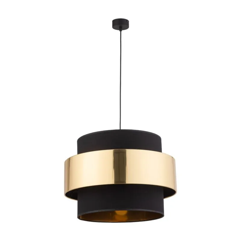 Lampa wisząca z czarno-złotym kloszem Ø50cm do jadalni nad stół 1xE27 CALISTO 4376 TK Lighting Bezpieczne zakupy