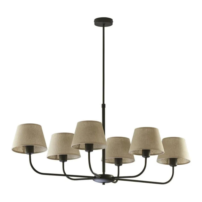 Klasyczny, 6-ramienny żyrandol z abażurami do salonu 6xE27 CHICAGO 3999 6xE27 TK Lighting Zamów dziś