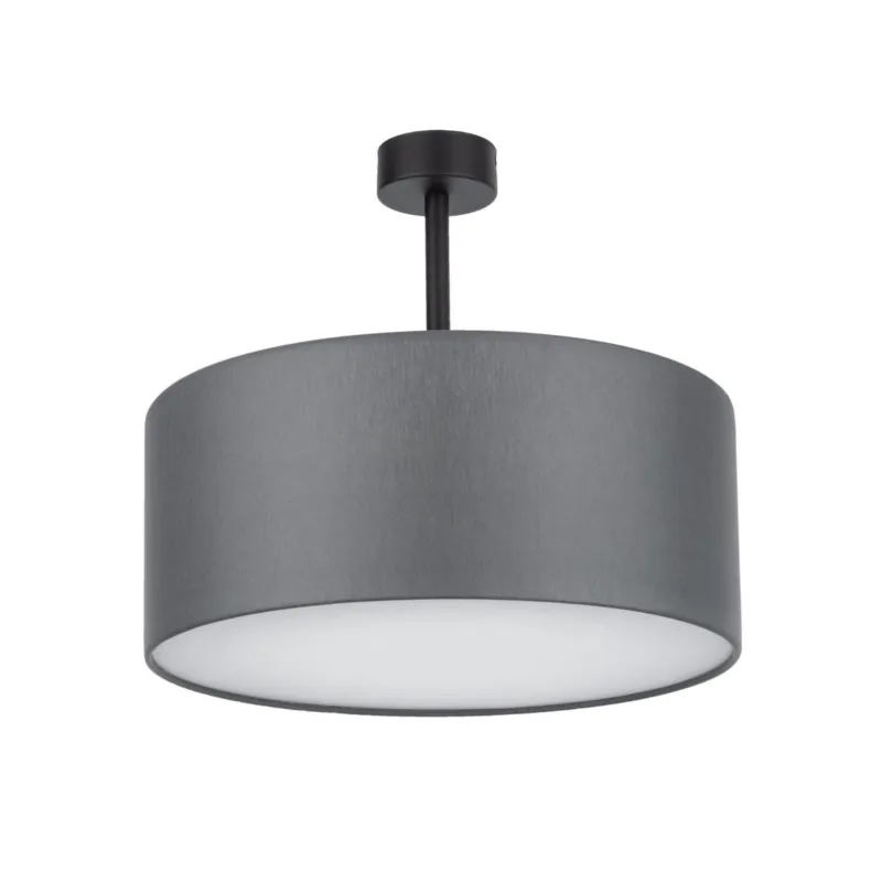 Stylowa lampa sufitowa z szarym abażurem i białą blendą do salonu lub sypialni Ø40cm RONDO GRAPHITE 4240 TK Lighting Oferta czasowa