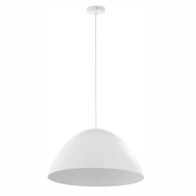 Biała lampa wisząca z metalowym kloszem w kształcie kopuły Ø50cm FARO NEW WHITE 6003 1xE27 TK Lighting Hit cenowy
