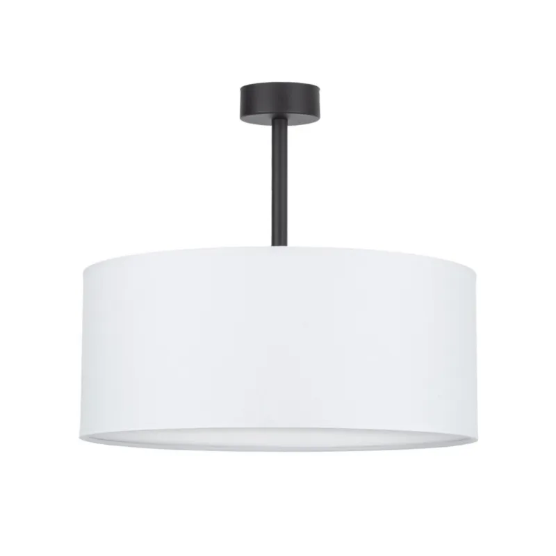 Cena promocyjna Elegancka lampa sufitowa z czarnym stelażem i białym abażurem do sypialni, jadalni 4xE27 RONDO WHITE 4243 TK Lighting