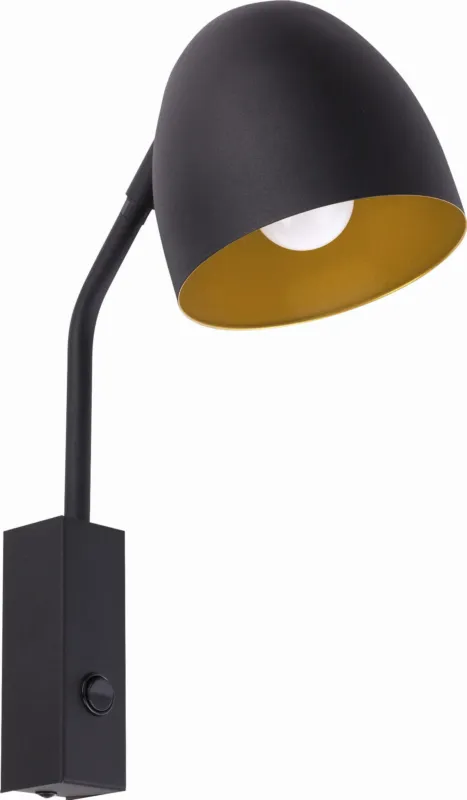 Funkcjonalny kinkiet z serii SOHO BLACK na wysięgniku z włącznikiem do salonu, sypialni i biura 4167 TK Lighting Najlepsza cena
