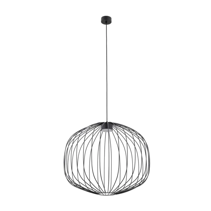 Czarna lampa wisząca z kulistym, drucianym kloszem do sypialni, salonu SPHERA M BLACK 1xGX53 11304 TK Lighting Promocja