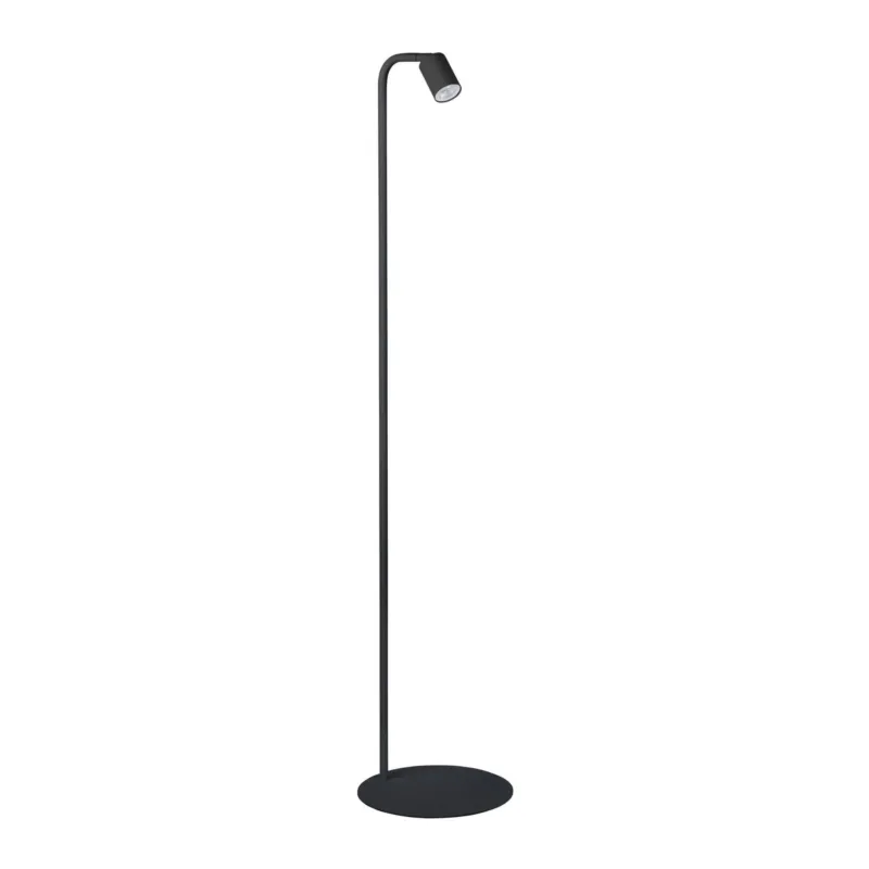 Czarna, nowoczesna lampa podłogowa na okrągłej podstawie do salonu NEX BLACK 1xGU10 16192 TK Lighting Nie przegap