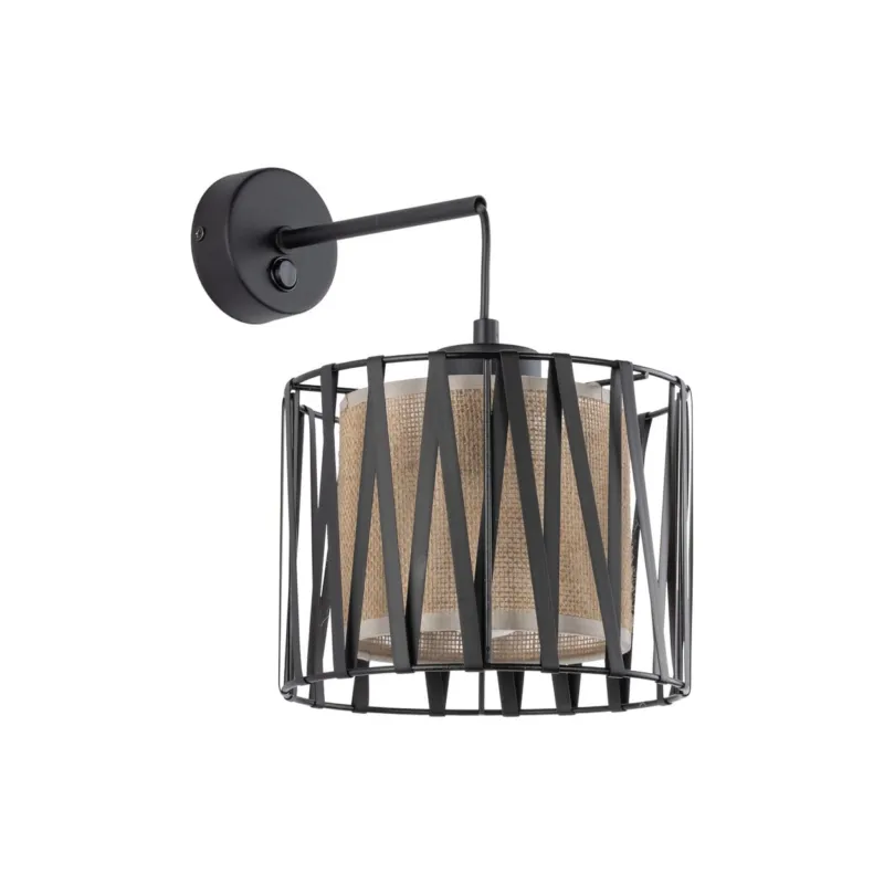 Czarno-brązowy, nowoczesny kinkiet z podwójnym kloszem HARMONY 1xE27 5950 TK Lighting Tani